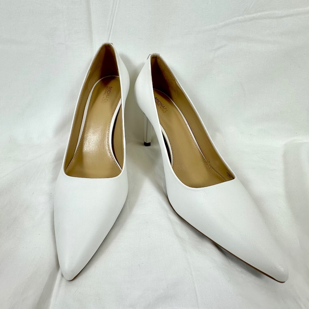 Michael Kors White Pointed Toe High Heels